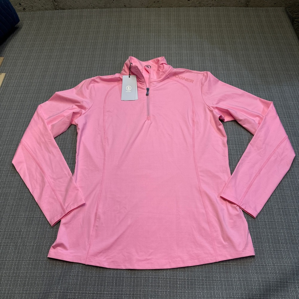 New Bogner Medita Pink Quarter Zip Long Sleeve Base Layer Top XL